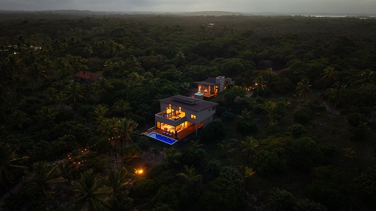 Bangalô pé na areia com piscina Brisas do Cassange