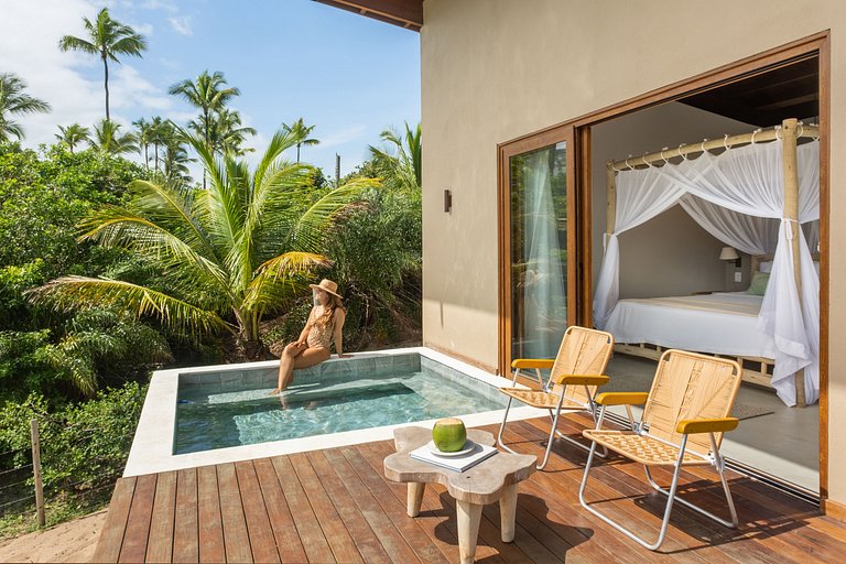 Bangalô pé na areia com piscina Brisas do Cassange